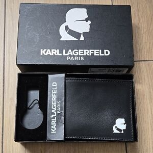 NWB Karl Lagerfeld Paris Logo Leather Bifold Wallet